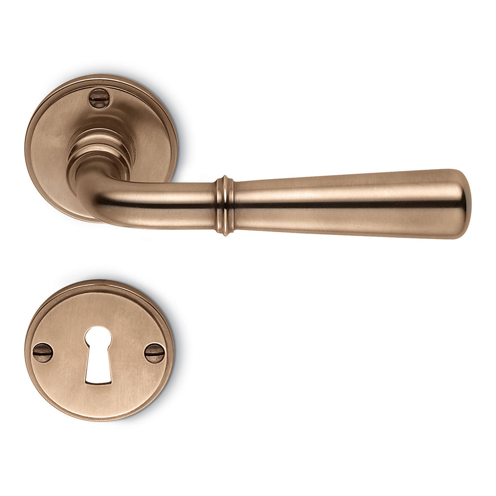Accademia Bronze Door Handle on Rosette Perfect for Countryside House by Antologhia