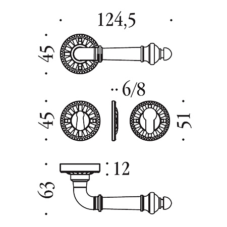 shop door handle with imperial style