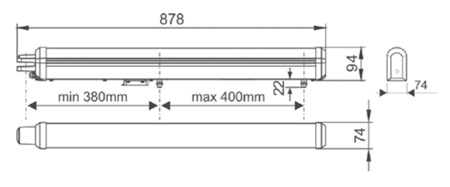 kit dimensiones para cancelas automáticas aprimatic Kit R251 FE