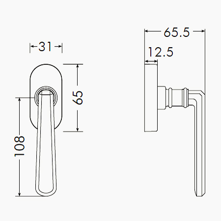 Bal Becchetti handle for window Diana 114-10