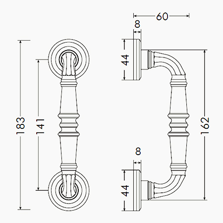 Bal Becchetti pull handle Diana 114-27