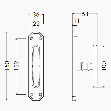 Bal Becchetti handle for window Verona 12-23