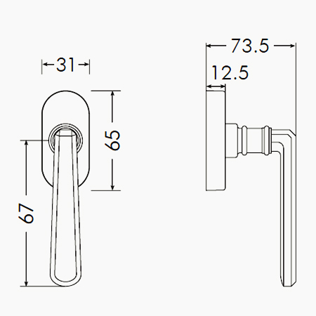 Bal Becchetti handle for window A.Z. 36-10