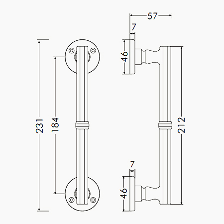 Bal Becchetti pull handle Vienna 50-36