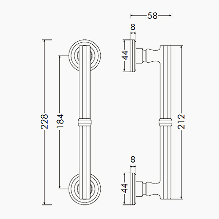 Bal Becchetti pull handle Vienna 50-37