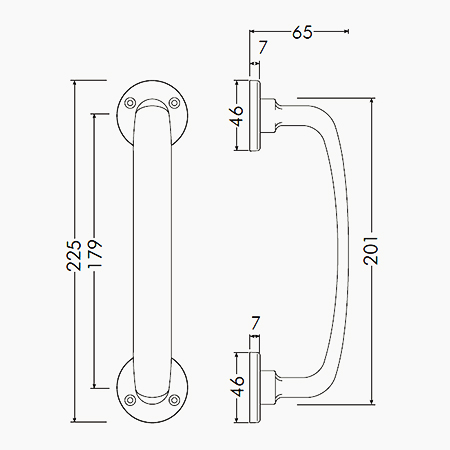 Bal Becchetti pull handle A.Z. 7-36