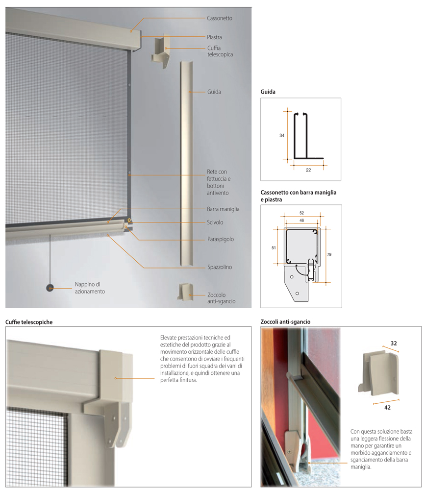 Alba Bettio zanzariera per finestra caratteristiche