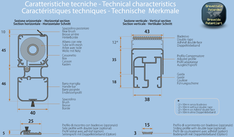 Miniscenica evo: words are not necessary - technical features - bettio flyscreens