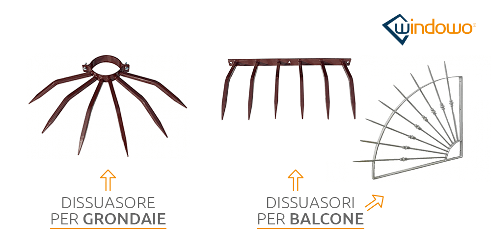 dissuasori per grondaie e balcone anti-ladro