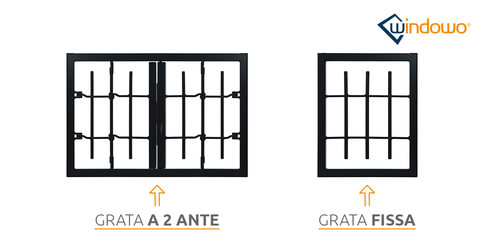 grilles de sécurité 2 vantaux et grilles fixes