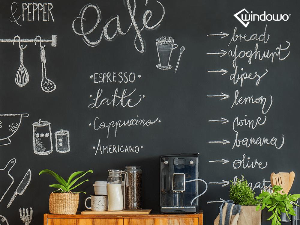 kitchen blackboard wall