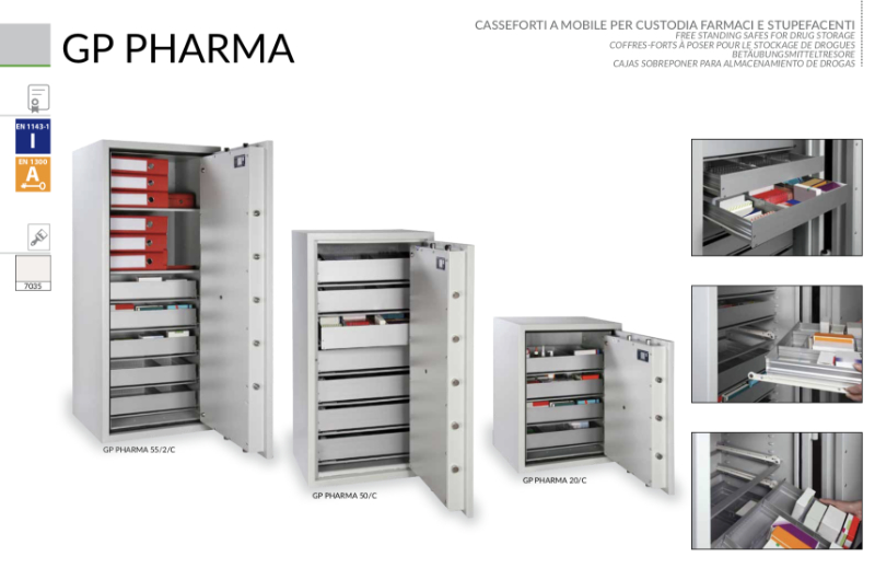 Safe for storing drugs, narcotics and narcotics GP Pharma Bordogna