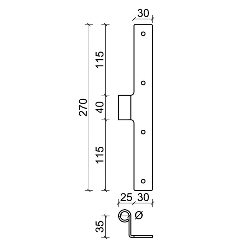 Hardware für Fensterläden CiFALL Maßnahmen