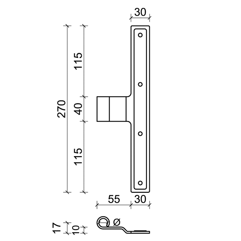 Hardware für Fensterläden CiFALL Maßnahmen