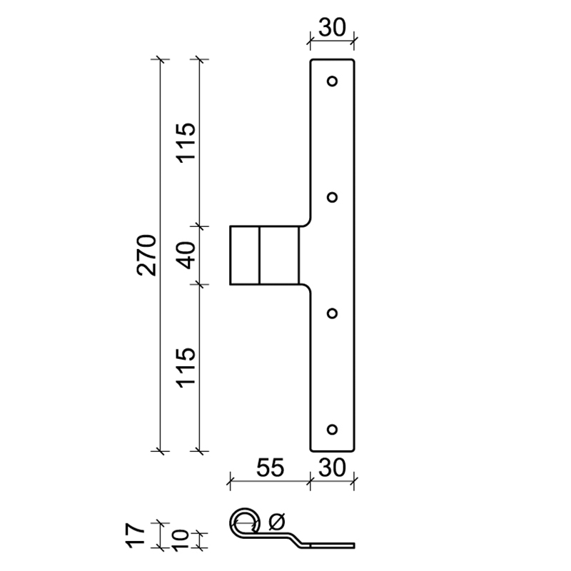 hardware para persianas medidas CiFALL