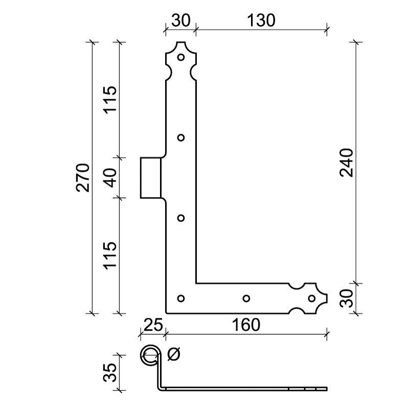 hardware para persianas medidas CiFALL