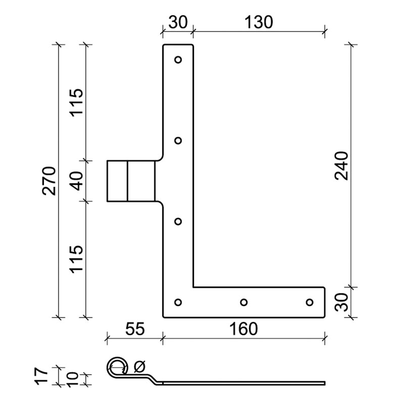 Hardware für Fensterläden CiFALL Maßnahmen