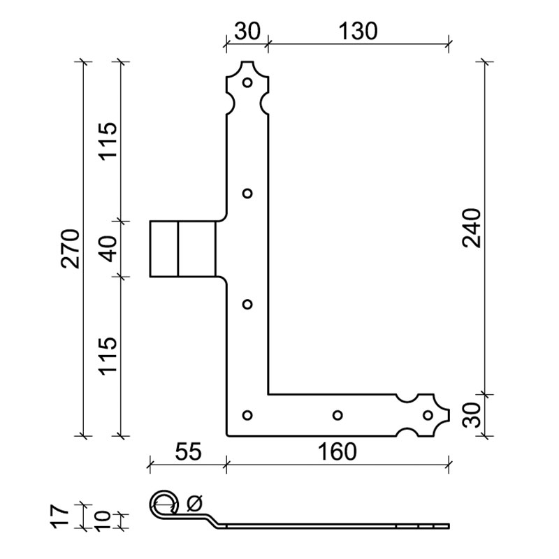 Hardware für Fensterläden CiFALL Maßnahmen