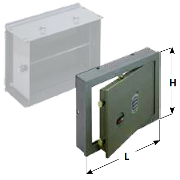 frontale cassaforte con combinatore elettronico cisa misure