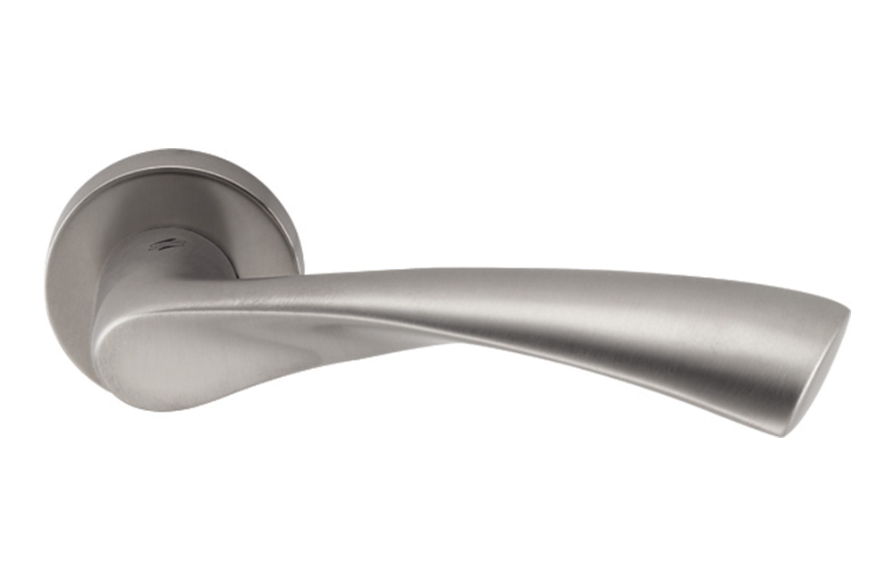 Flessa Satin Nickel Door Handle by Colombo Design