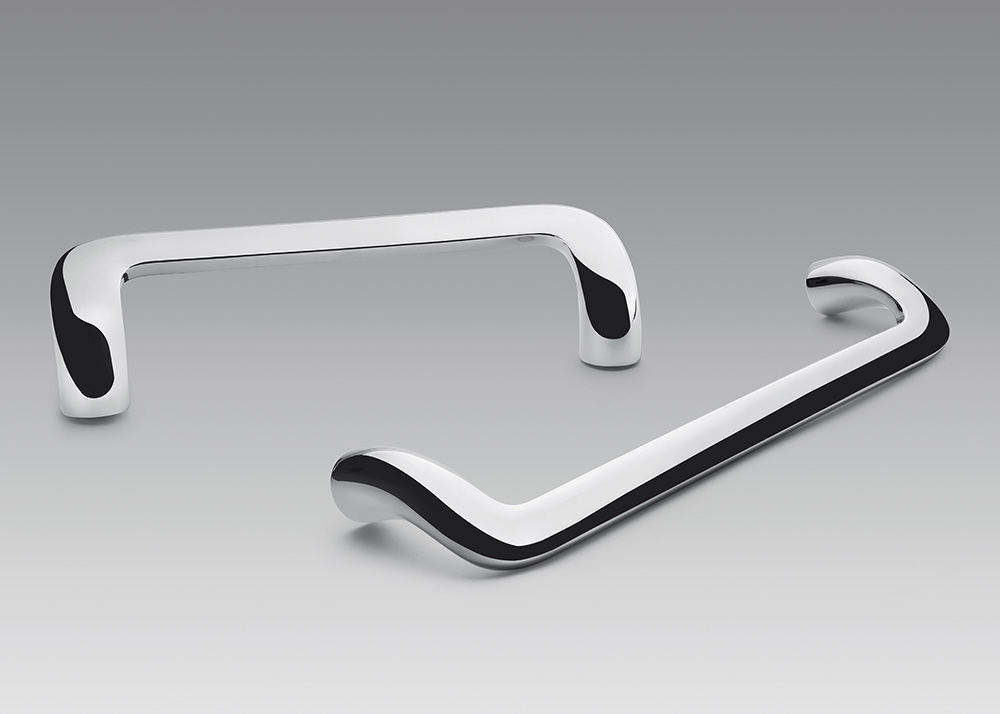 Roboquattro Handle for Curved Design Elegant Door Made in Italy by Colombo Design