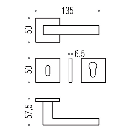 Tiradores de puertas de diseño colombo dimensiones