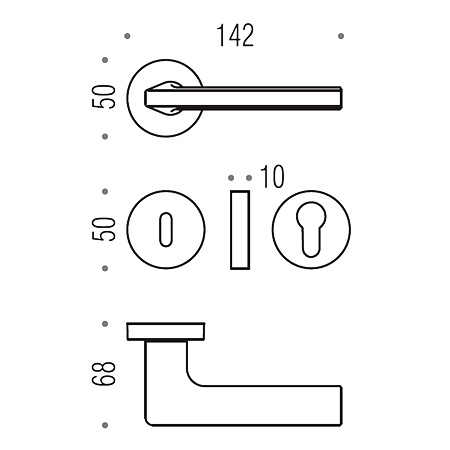 Gira Colombo Design Oroplus Door Handle