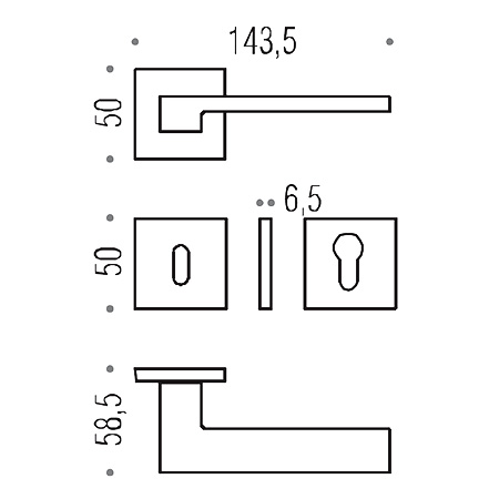 colombo design standard low door handle