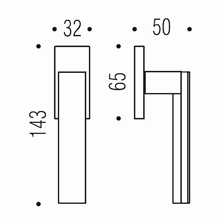 Alba Window Handle DK Dry Keep Made in Italy by Colombo Design