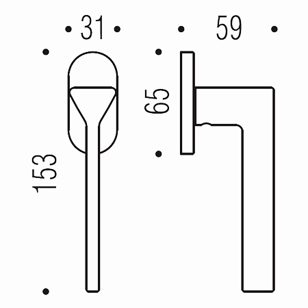 Ama Colombo Design Manija para ventana dk