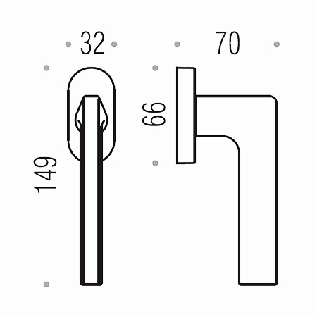 Maniglia per Porta Gira Colombo Design Acciaio Inox Zirconio HPS