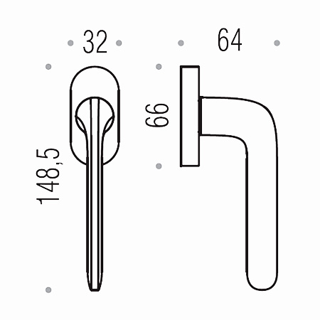 minimaler Griff für Fenster