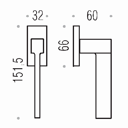 Version basse avec rosette de 6,5 mm