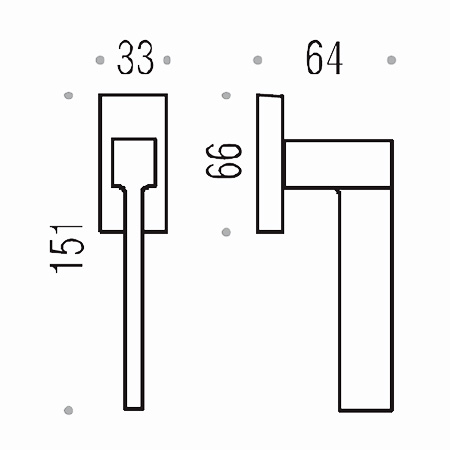 Version standard avec rosette de 10 mm