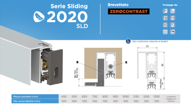 Paraspiffero Porta Scorrevole 2020LSD Comaglio Serie Sliding
