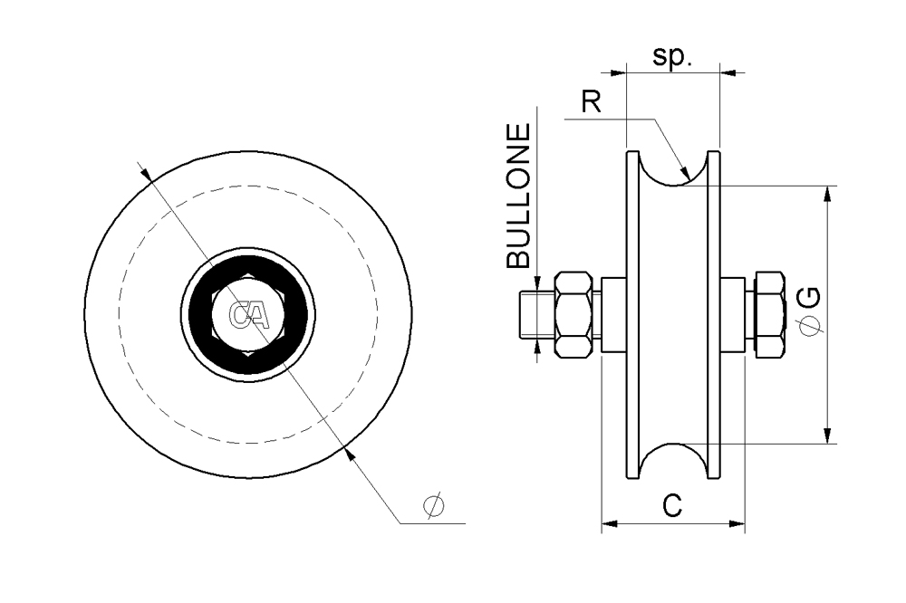 combiarialdo ruota cancello disegno