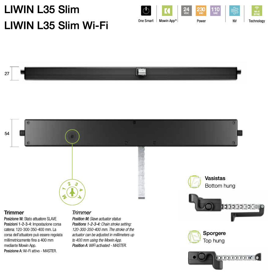 Actionneur Comunello LIWIN L35 Slim - LIWIN L35 Slim Wi-Fi