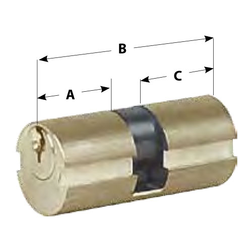 2222 Round cylinder for FASEM fascia locks