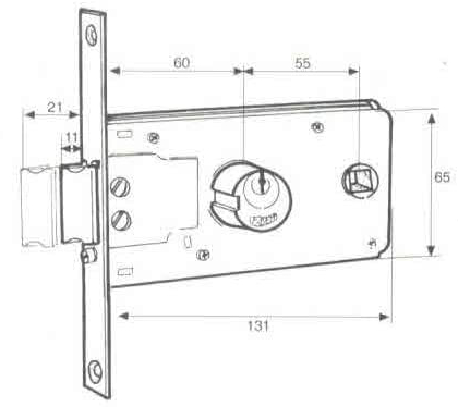 FASEM 901 Band Mortise Lock with Round Cylinder