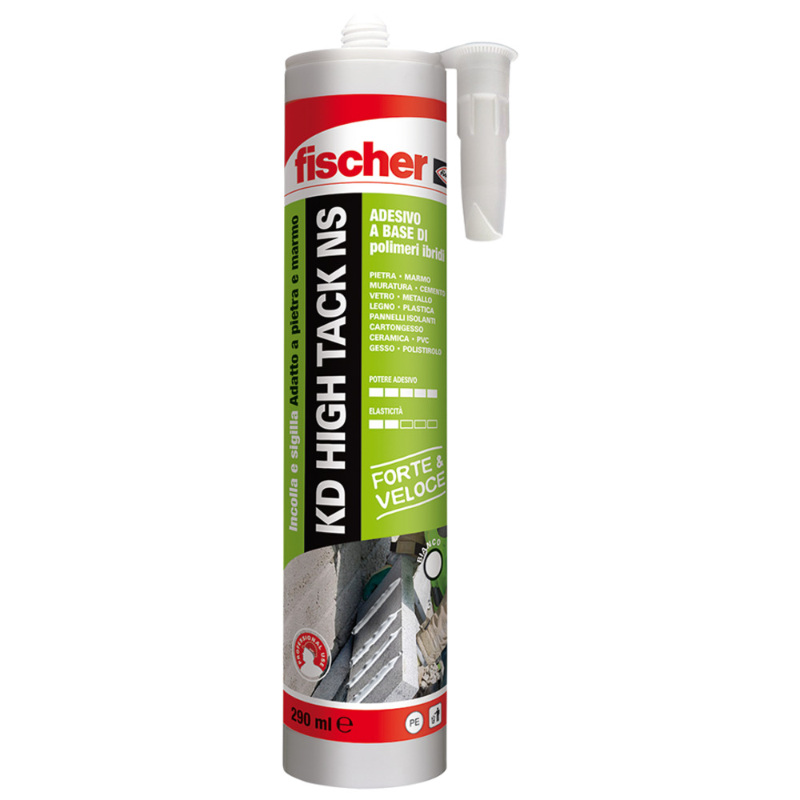 Fischer KD High Tack Sigillante Adesivo ad Altissima Presa Iniziale