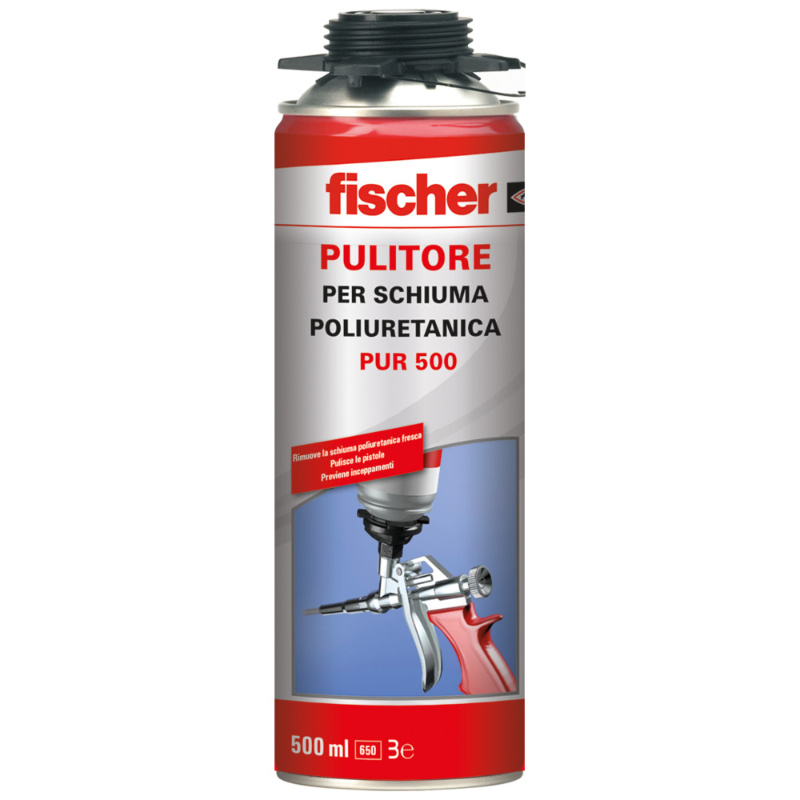 pulitore schiuma poliuretanica e pistola PUR 500 Fischer