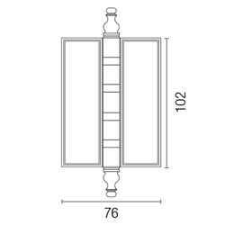 5010-B Door Hinge Class Frosio Bortolo luxury made in italy