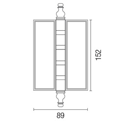 5015-B Door Hinge With Swarowski Class Frosio Bortolo luxury made in italy