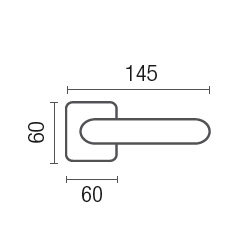 Sapphire 1045-9 Klasse Frosio Bortolo Türgriff mit Rosette