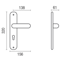 1150/1050 Agata class Frosio Bortolo handle on plate