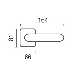 Agata 1155-1 Klasse Frosio Bortolo Türgriff mit Rosette