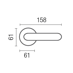 Agata 1155-7 Klasse Frosio Bortolo Türgriff mit Rosette