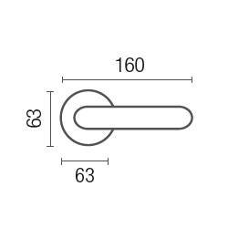 Agata 1155-8 Klasse Frosio Bortolo Türgriff mit Rosette