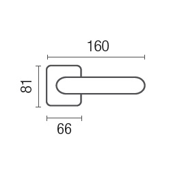 1145-1 Amber class Frosio Bortolo handle on rose