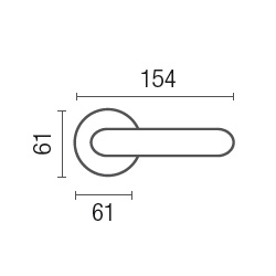 1145-7 Amber class Frosio Bortolo handle on rose